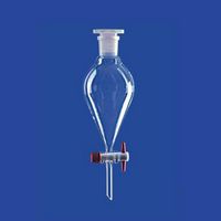 Ampoule à décanter conique forme poire arrondie, en verre DURAN®, non graduée robinet PTFE