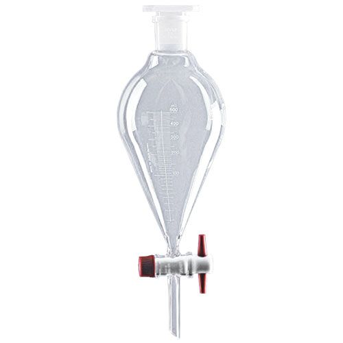 Ampoule à décanter conique, graduée, en verre DURAN®, avec robinet PTFE