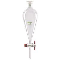 Ampoule à décanter conique type SQUIBB en verre DURAN, non graduée, avec robinet PTFE