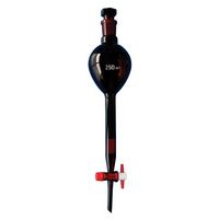 Ampoule à décanter de forme sphérique en verre brun, LAB-ONLINE®