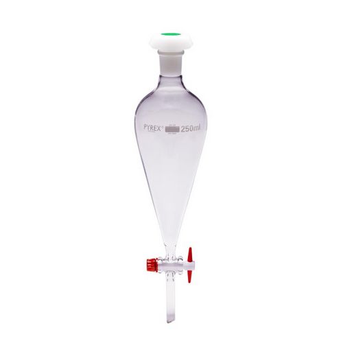 Ampoule conique en verre PYREX® 1000ml avec clé PTFE