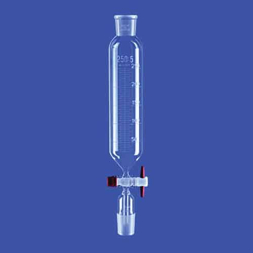 Ampoule longue à addition cylindrique graduée avec bouchon PP, LAB-ONLINE®