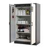 Armoire à solvants haute, 30 min, Q-CL, ASECOS®, 1947x564 mm, 3 étagères , 1 bac, 1 caillebotis blanc