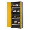 Armoire CS-CLASSIC, portes pleines, H=1950mm, L=810 mm, 4 étagères coulissantes, 1 bac de rentention