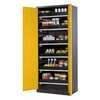 Armoire CS-CLASSIC, portes pleines, H=1950mm, L=810 mm, 6 étagères coulissantes, 1 bac de rentention