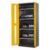 Armoire CS-CLASSIC, portes vitrées, H=1950mm, L=810 mm, 4 étagères coulissantes, 1 bac de rentention