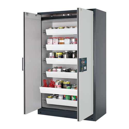 Armoire de sécurité 90 minutes,PEGASUS, stockage solvants, 6 tiroirs, ASECOS®