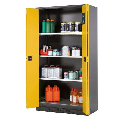 Armoire de sécurité pour produits chimiques CS-CLASSIC (1950 x 1055 mm), portes pliables, ASECOS®