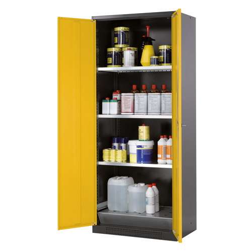Armoire de sécurité pour produits chimiques CS-CLASSIC (1950 x 810 mm), portes pleines, ASECOS®
