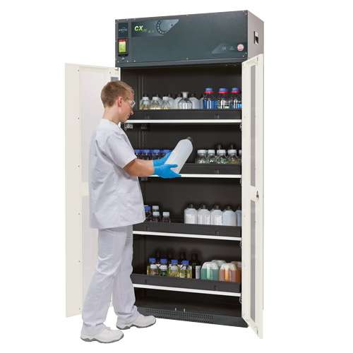 Armoire de sécurité pour produits chimiques CX-CLASSIC-G à filtration intégrée, ASECOS®