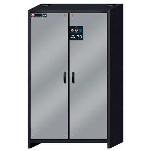 Armoire de sécurité Q-CLASSIC-30, ASECOS®, 2 portes argentées