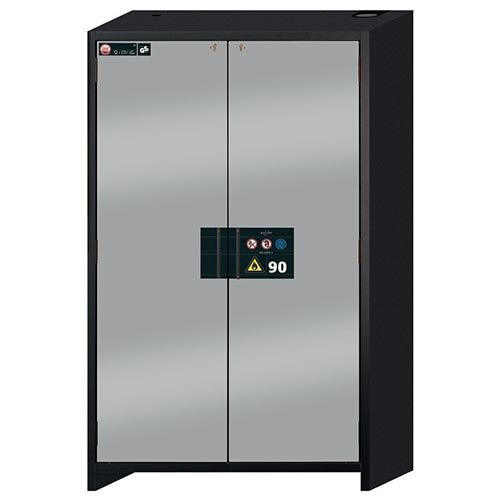 Armoire de sécurité Q-CLASSIC-90, ASECOS®, 2 portes argentées