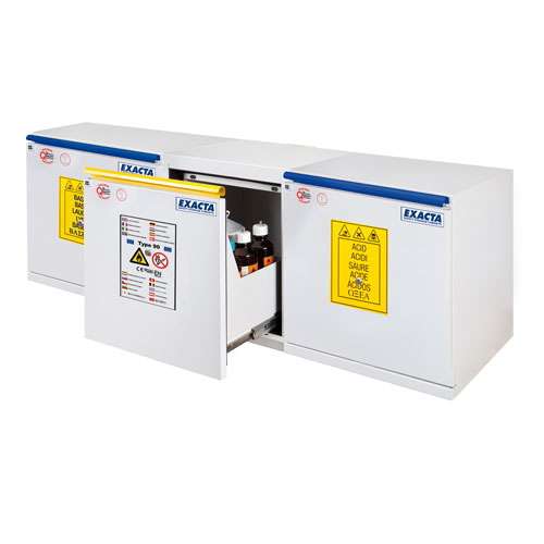 Armoire de sécurité sous paillasse combinée, EXACTA®, acides/bases/solvants