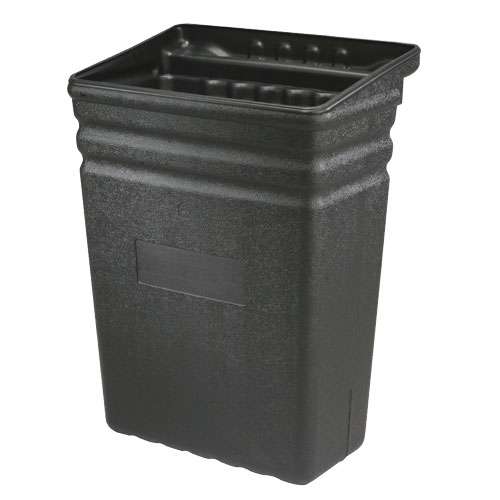 Bacs / poubelles amovibles pour chariots multi-usages ; 350 x 240 x 470, noir
