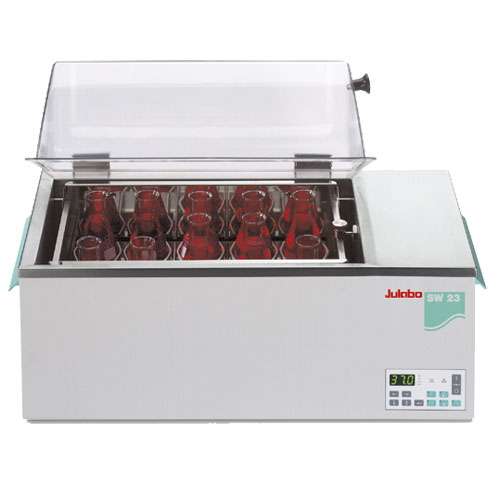 Bain-Marie à agitation JULABO SW23, volume 8 à 20 litres, de 20 à 100°C, précision 0.02°C