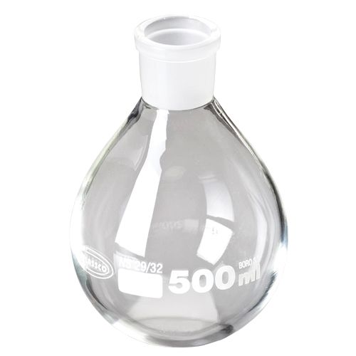 Ballon en verre borosilicate 3.3 pour évaporateur, modèle piriforme