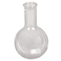 BALLON FOND PLAT COL ETROIT EN VERRE BOROSILICATE