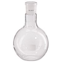 Ballon fond plat, rodé, en verre DURAN®