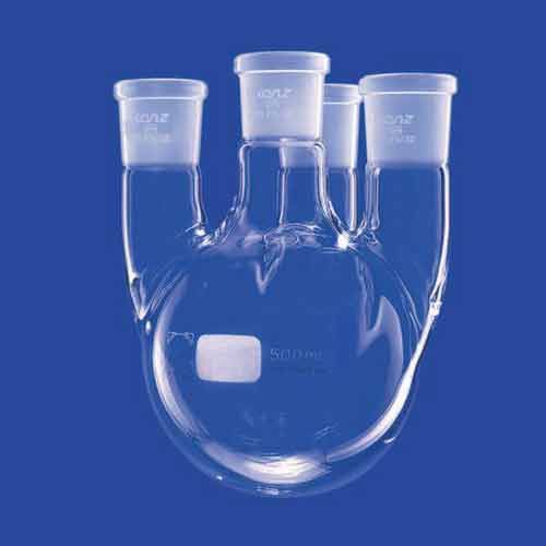 Ballon quatricol fond rond en verre DURAN®