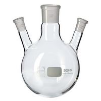 Ballon tricol, à fond rond, col rodé, en verre DURAN®