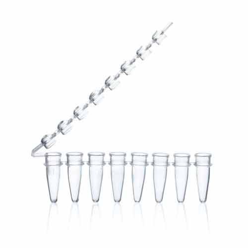 Barrette PCR de 8 microtubes avec bouchons, BRAND®