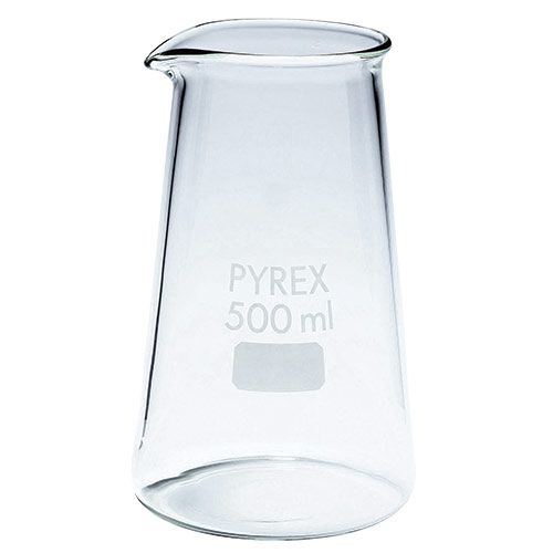 Bécher à saturation forme conique avec bec, en verre borosilicaté PYREX®