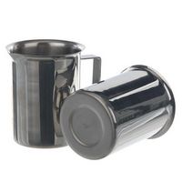 Bécher conique en inox, avec bec verseur et anse, non gradué