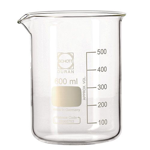 Becher forme basse, avec graduation et bec, en verre DURAN® - Materiel pour  Laboratoire