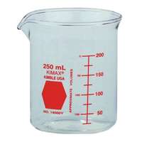 Becher forme basse, avec graduation et zone de marquage couleur