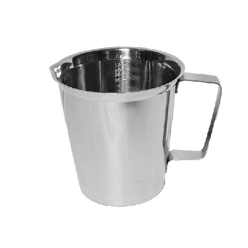 Bécher gradué en inox, avec anse et bec verseur, LAB-ONLINE®