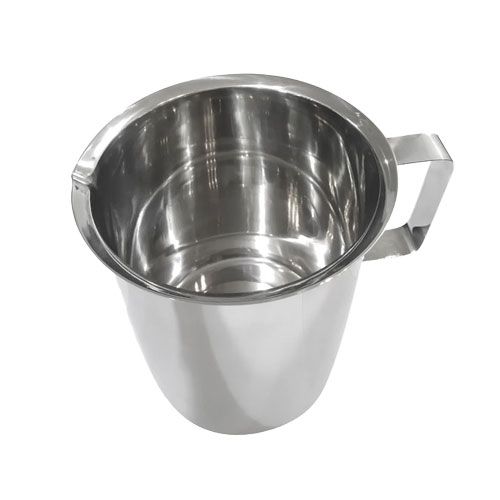 Becher inox, non gradué, avec bec - avec anse