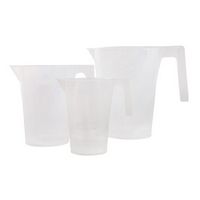 Bécher (pichet, carafe) transparent en polypropylène, gradué et empilable, LAB-ONLINE®