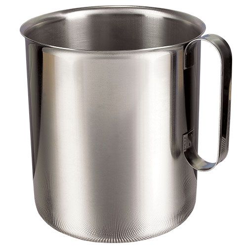 Becher sans bec verseur, avec anse, INOX®
