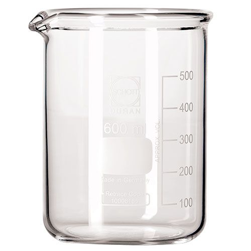 Bécher SUPER DUTY, forme basse avec bec, en verre DURAN® - usage intensif