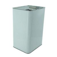 Bidon rectangulaire en fer blanc avec bouchon