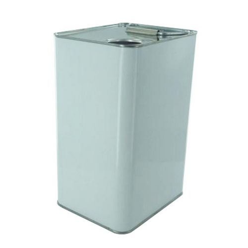 Bidon rectangulaire en fer blanc avec bouchon
