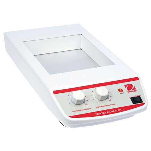 Blocs chauffants à sec modéle HB4AL, OHAUS®, 4 blocs, plage de T° 5°C - 150°C;5°C au dessus de l'ambiance - 100°C, 429 x 203 x 89 mm, 230V, 310W