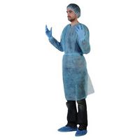 Blouse visiteur bleue en Polypropylène non tissé