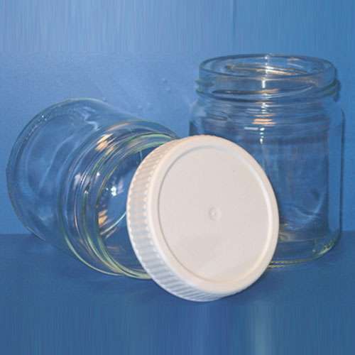 Bocal en verre avec bague cylindrique