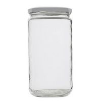 Bocal en verre avec couvercle vissant en métal