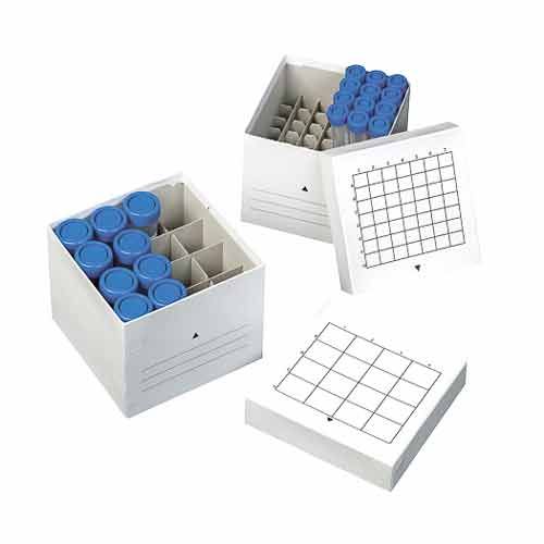 Boîte en carton congelable pour tube à centrifuger, LAB-ONLINE®