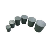Bouchon caoutchouc naturel gris forme conique
