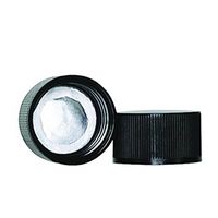 Bouchon WHEATON® en polypropylène noir avec garniture aluminium
