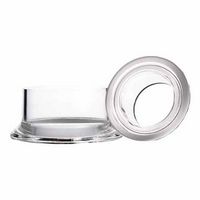 Bride pleine plate, rodé en verre DURAN®, avec rainure