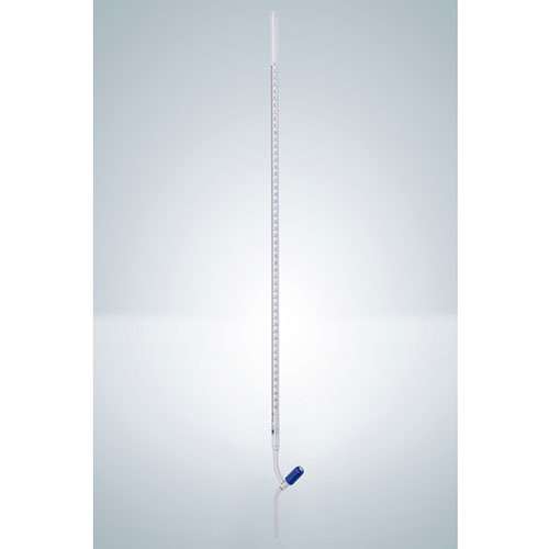 Burette à robinet droit, avec pointeau PTFE, classe B, HIRSCHMANN®
