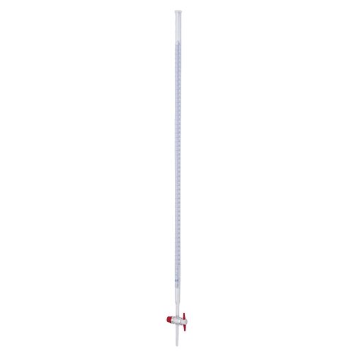 Burette à robinet droit PTFE, Schellbach en verre DURAN®, classe AS, HIRSCHMANN®, avec bande photophore + certificat