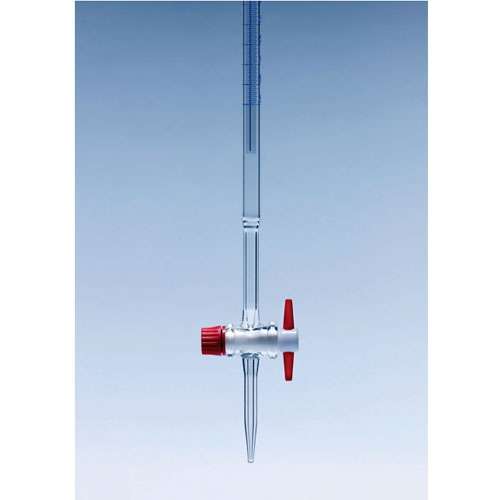 Burette, classe AS, avec clé PTFE