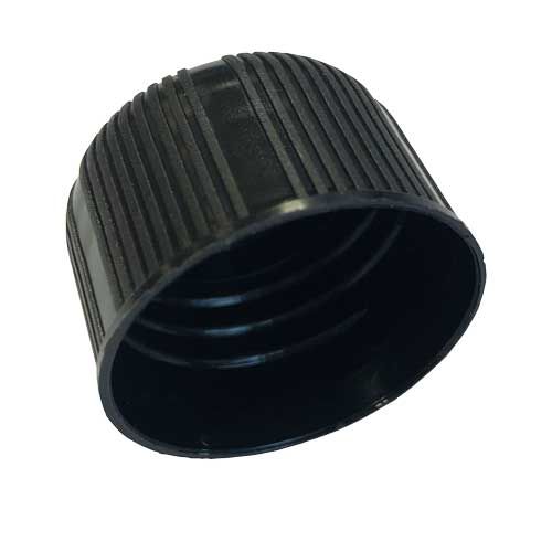 Capsule auto-jointante dessus arrondi, PP, noir, 28 mm, paquet de 100 pces