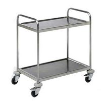 Chariot de service 2 niveaux sur roulettes