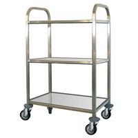 Chariot en acier inoxydable, sur roulettes